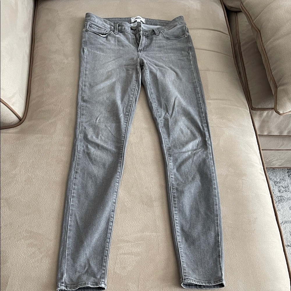 PAIGE Women's Light Gray Skinny Jeans